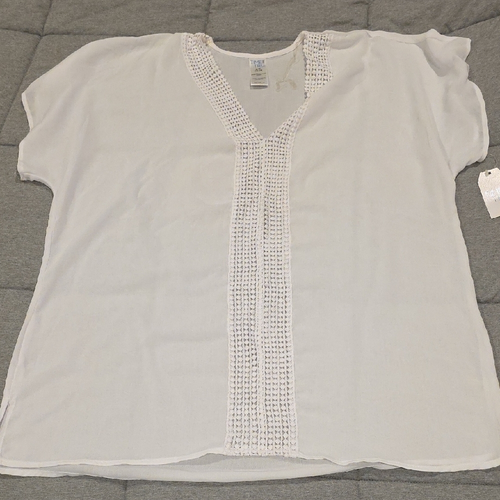 Crochet Inset Beach Cover-up